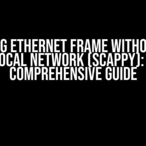 Sending Ethernet Frame Without any local network (Scappy): A Comprehensive Guide