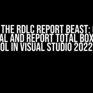 Taming the RDLC Report Beast: Getting Page Total and Report Total Boxes Under Control in Visual Studio 2022 (.NET)